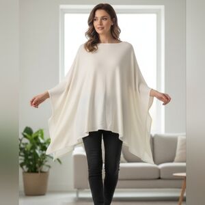 NWOT Ann Taylor Elegant Cream Cape Poncho